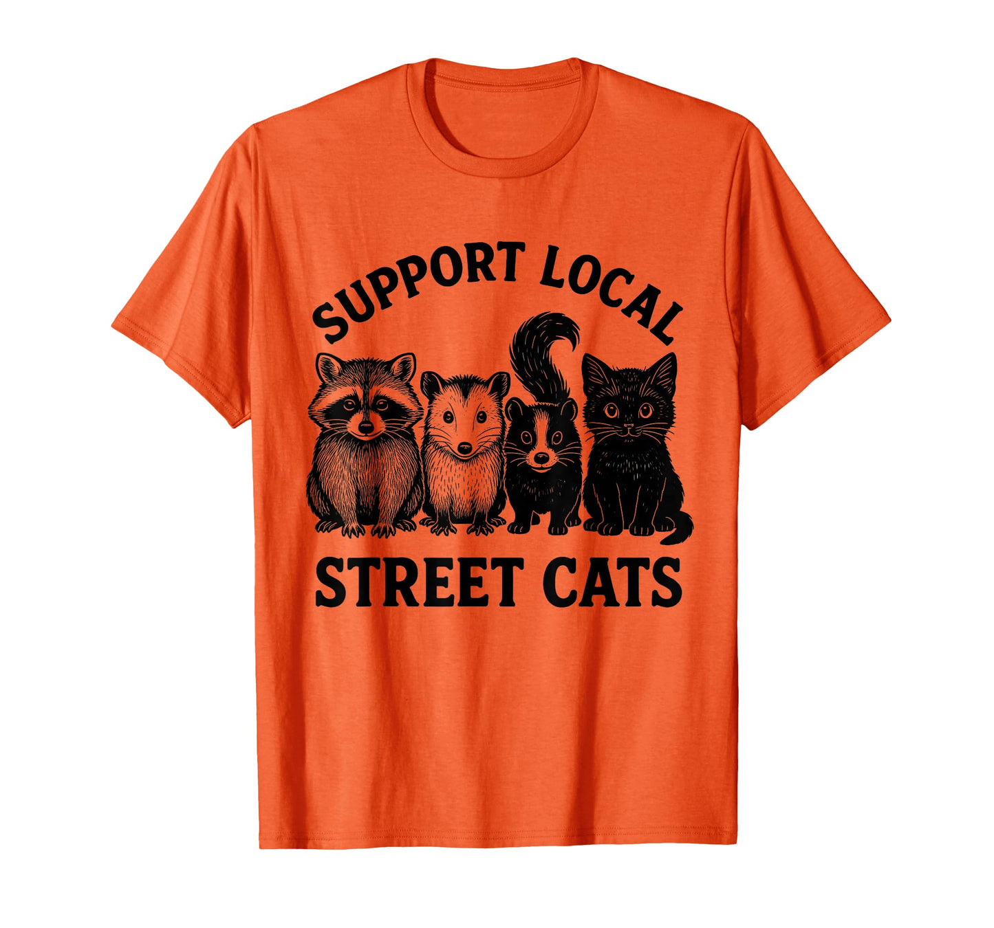 Support Local Street Cats Team Trash Opossum Raccoon Rat T-Shirt