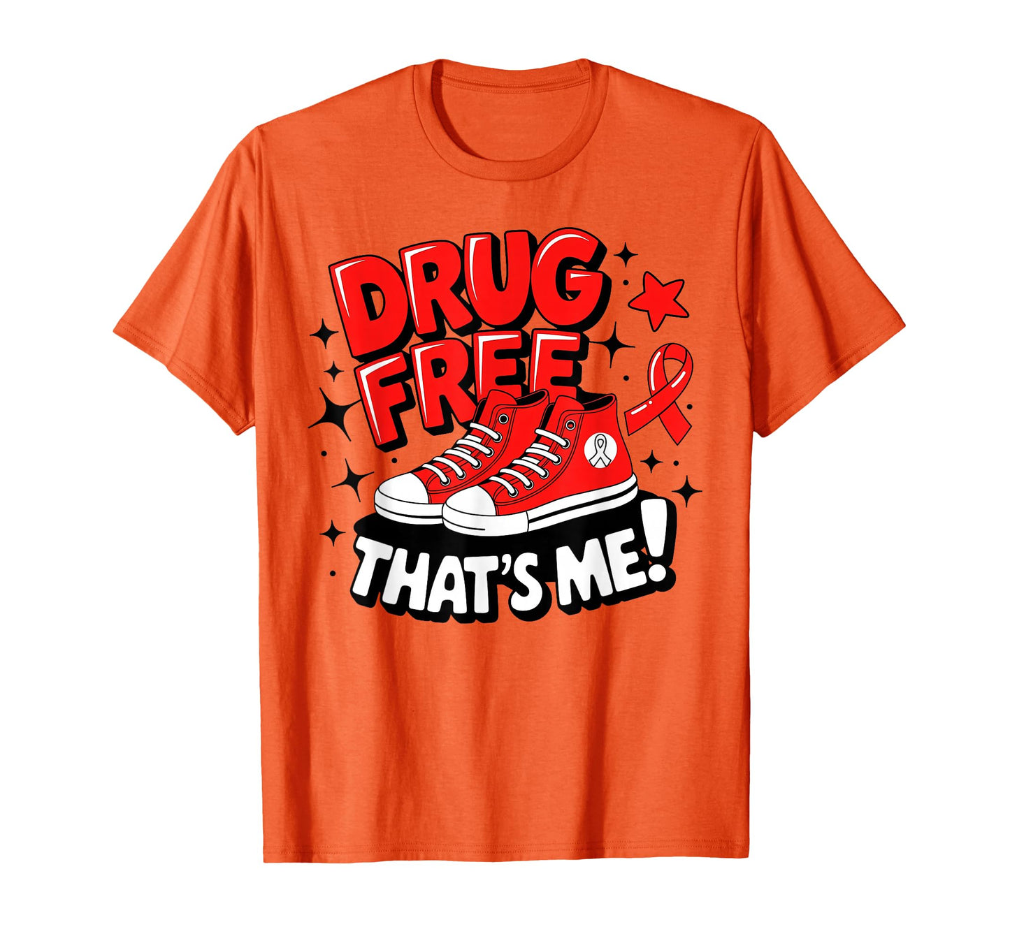 Groovy Dru.g Free Red Ribbon Week That's Me Awareness Chucks T-Shirt