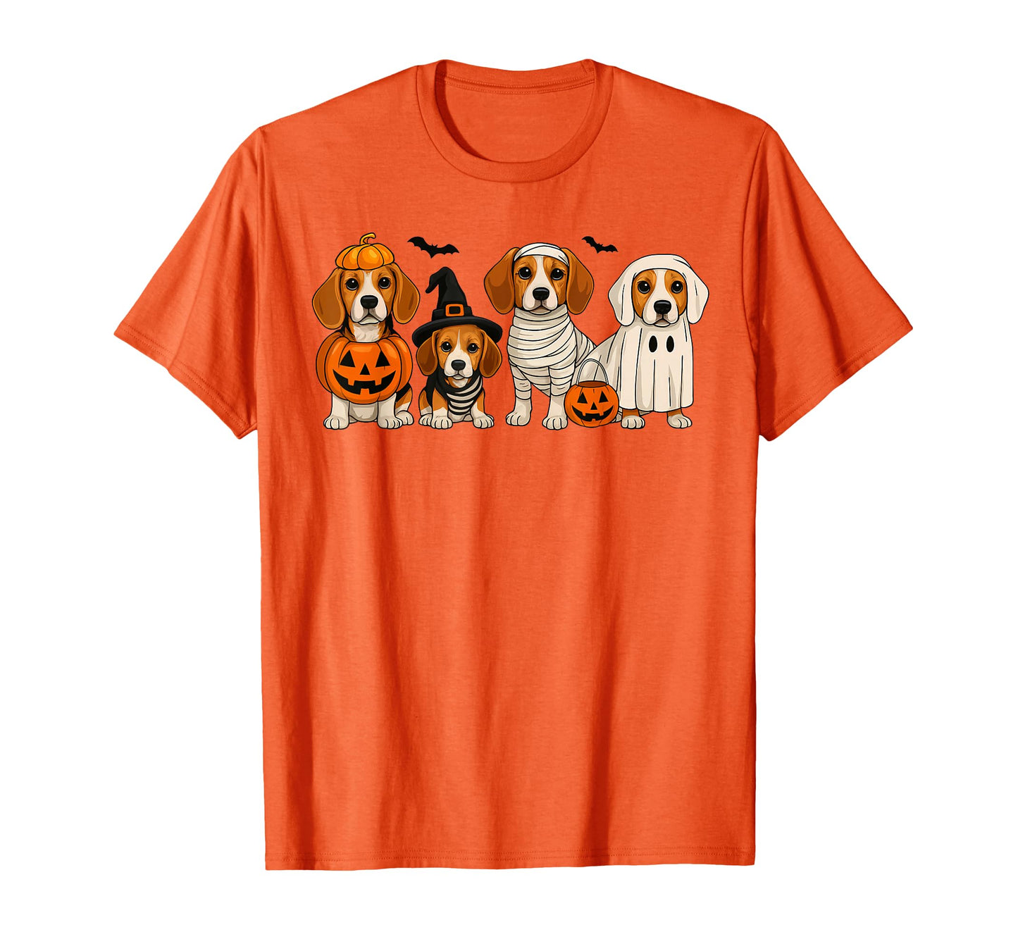 Beagle Lover Dog Mom Halloween Vibes Spooky Boo Pumpkin T-Shirt