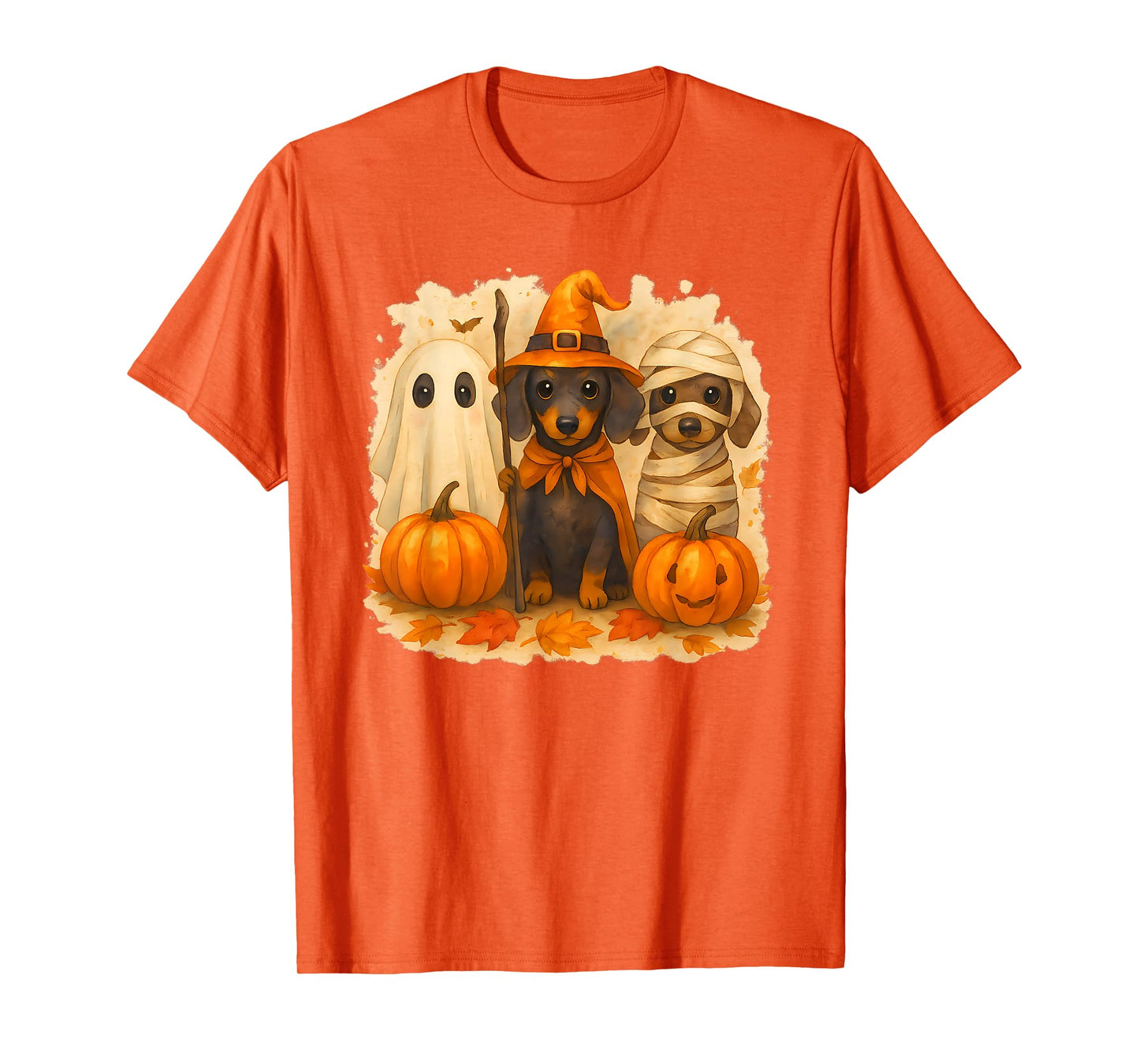 Dachshund Happy Halloweiner Boo Witch Fall Halloween Dog T-Shirt