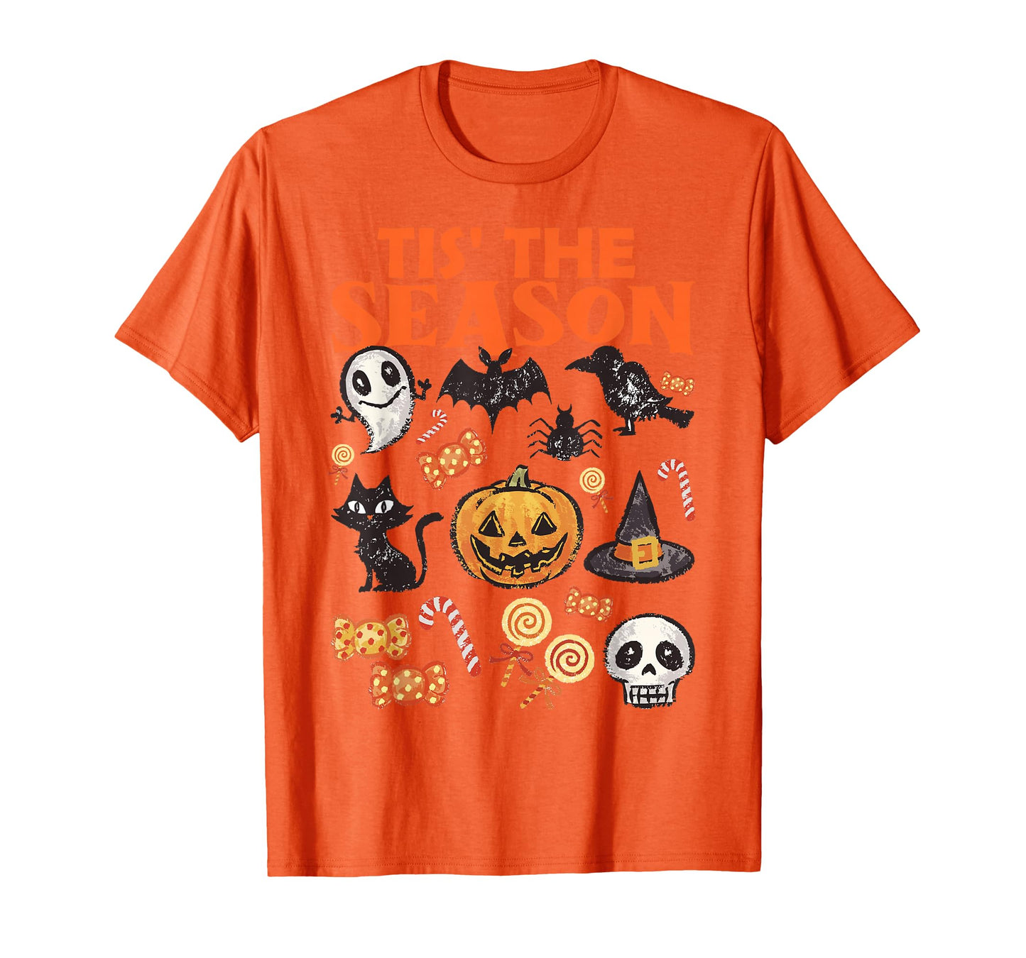Halloween Vibes Spooky Season Pumpkin Witch Tis The Season T-Shirt