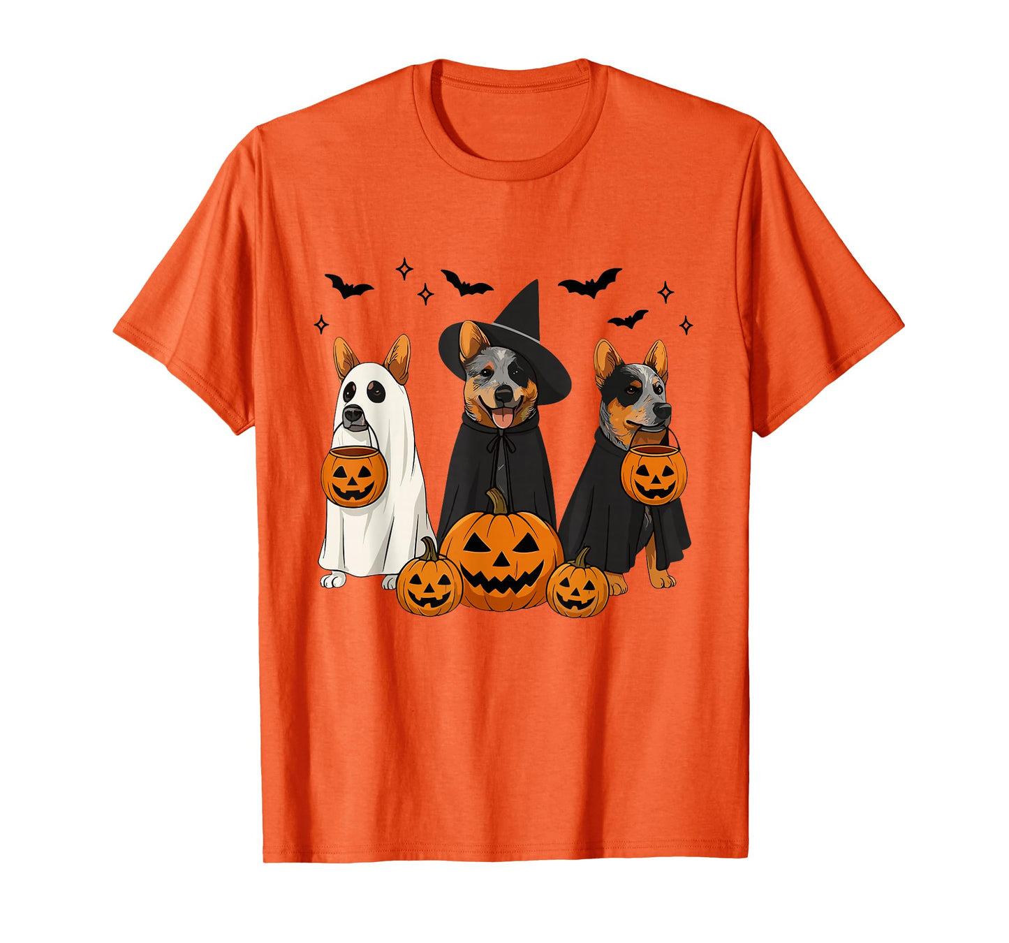 Australian Cattle Dog Halloween Cattle Dog Witch Heeler Dog T-Shirt