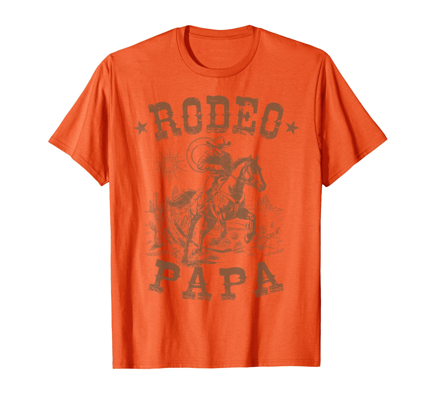 Rodeo Papa Western Cowboy Family Matching Father's Day T-Shirt