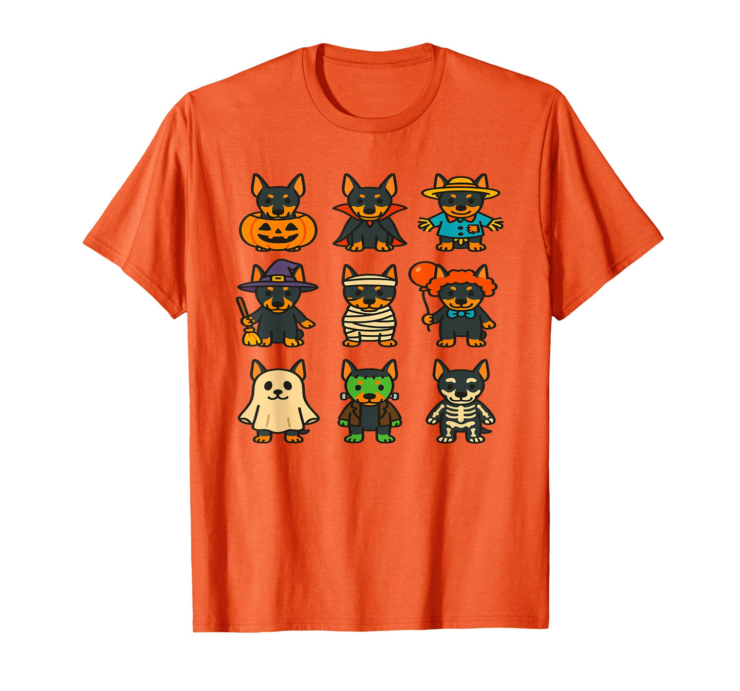 Doberman Pinscher Halloween Costume Funny Scary Dog Ghost T-Shirt
