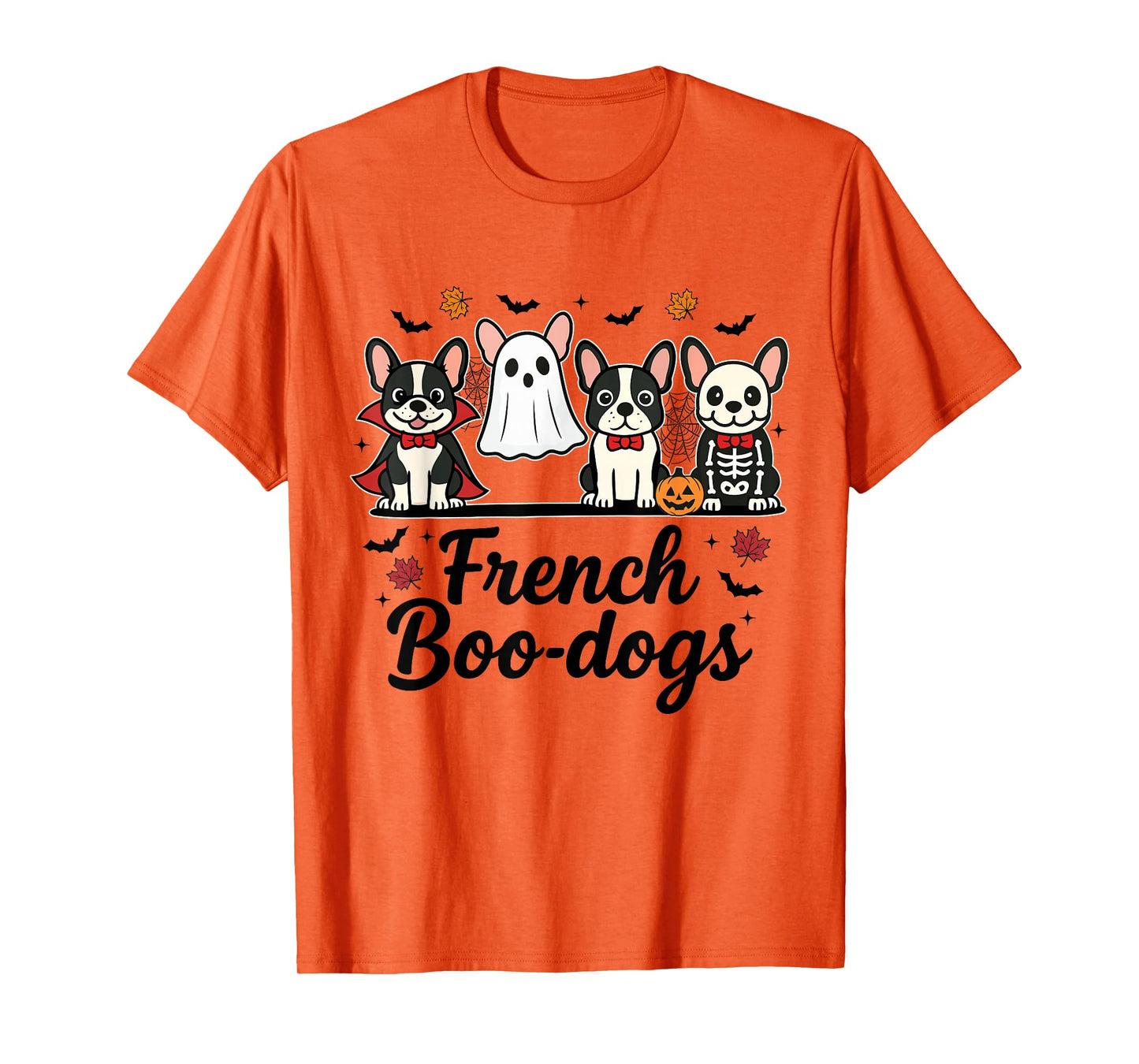 French Boo-Dog Halloween Ghost French Bulldog Men Women Kids T-Shirt