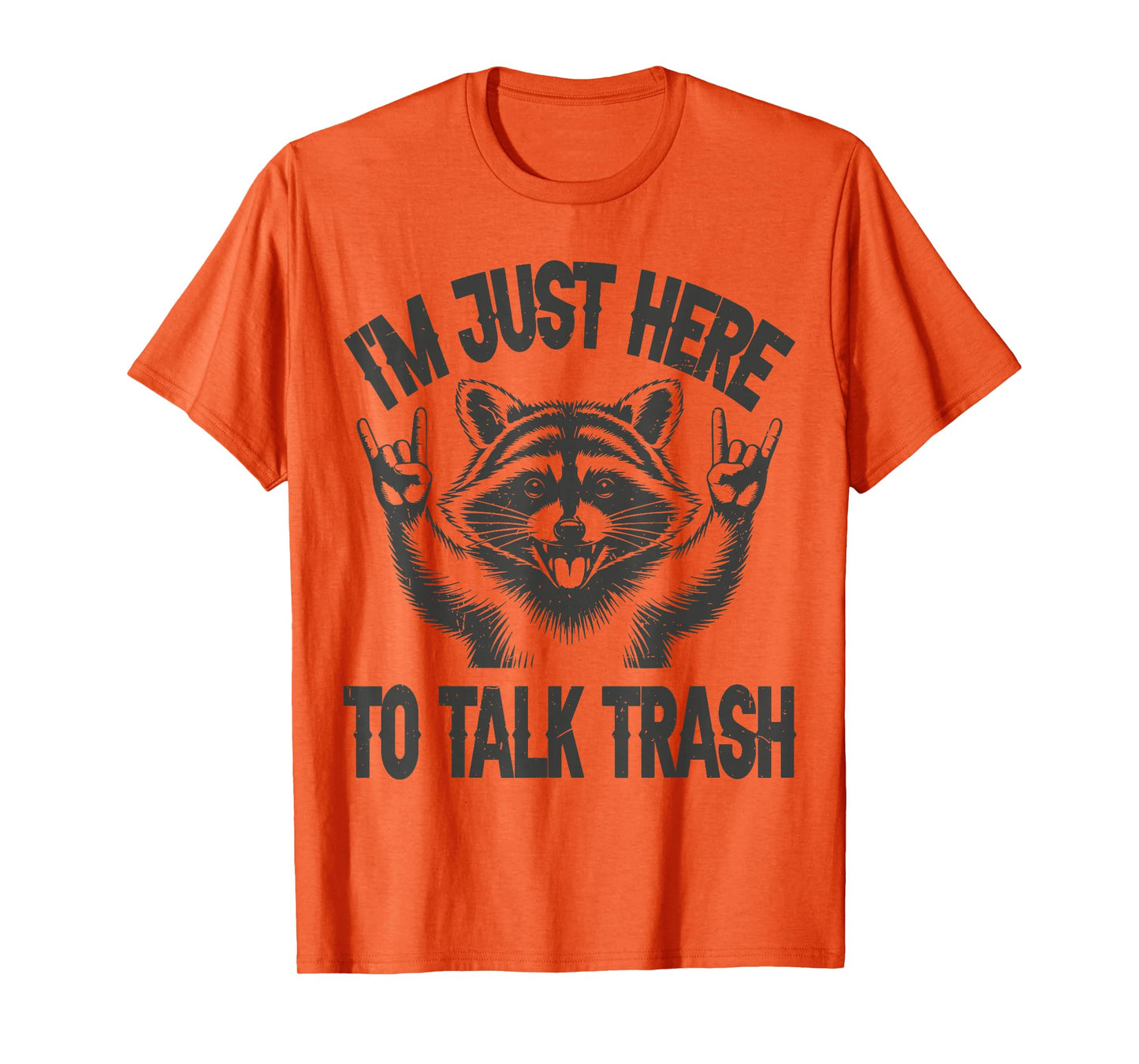 I'm Just Here To Talk Trash Panda Toddler Boy Funny Raccoon T-Shirt