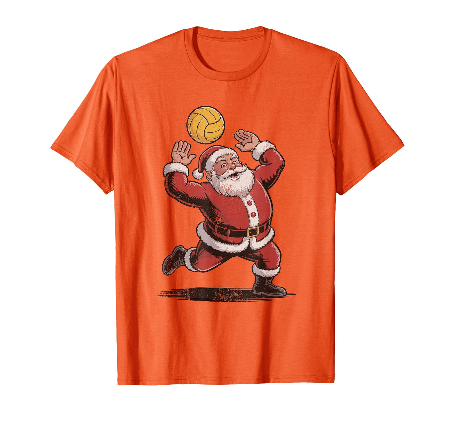 Santa Playing Volleyball Vintage 90s Christmas Holiday T-Shirt