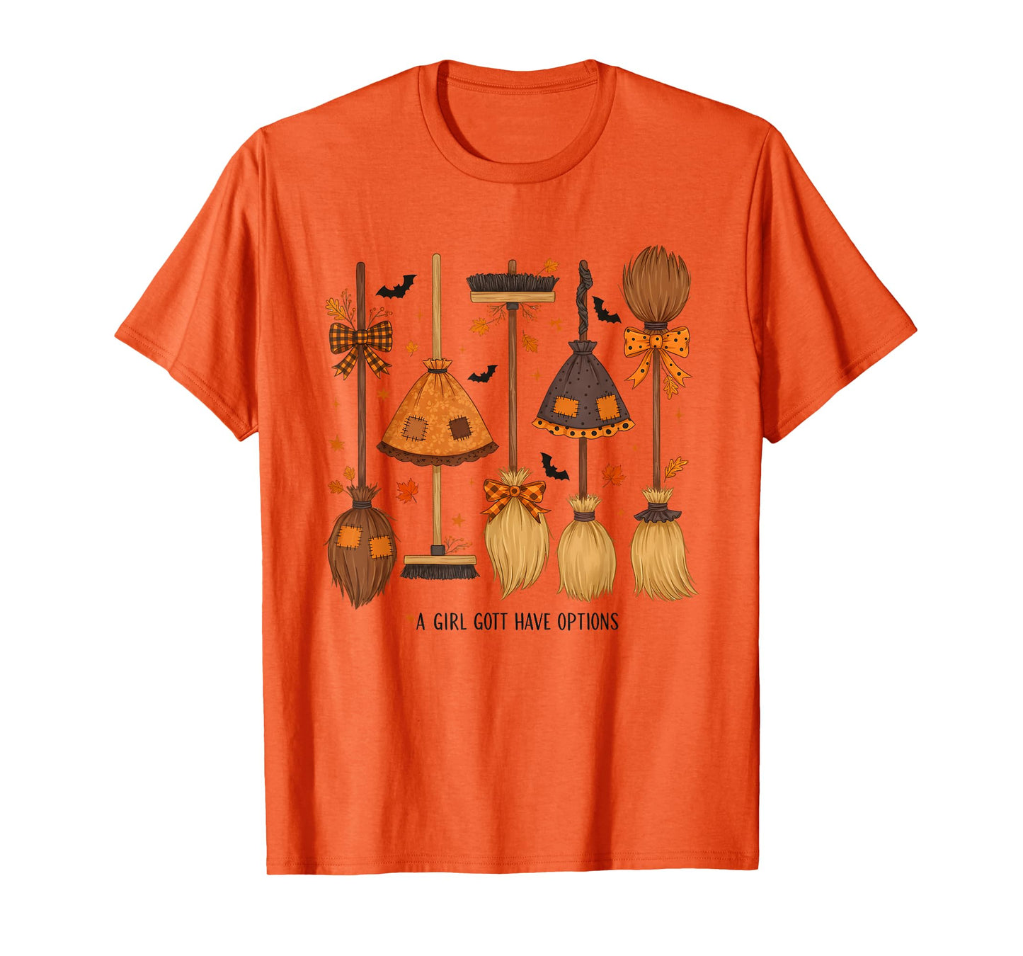 A Girl Gotta Have Options Patchwork Witch Funny Halloween T-Shirt