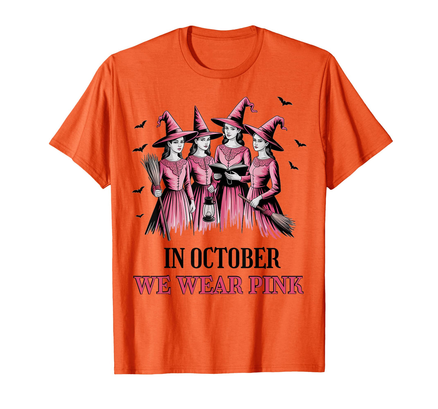 We Wear Pink Witch Breast Cancer T-Shirt