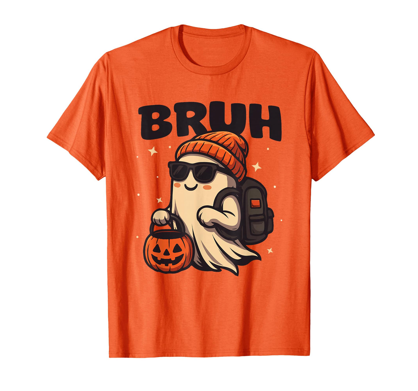 Halloween Bruh Ghost Boys Kids Candy Trick Or Treat Teachers T-Shirt