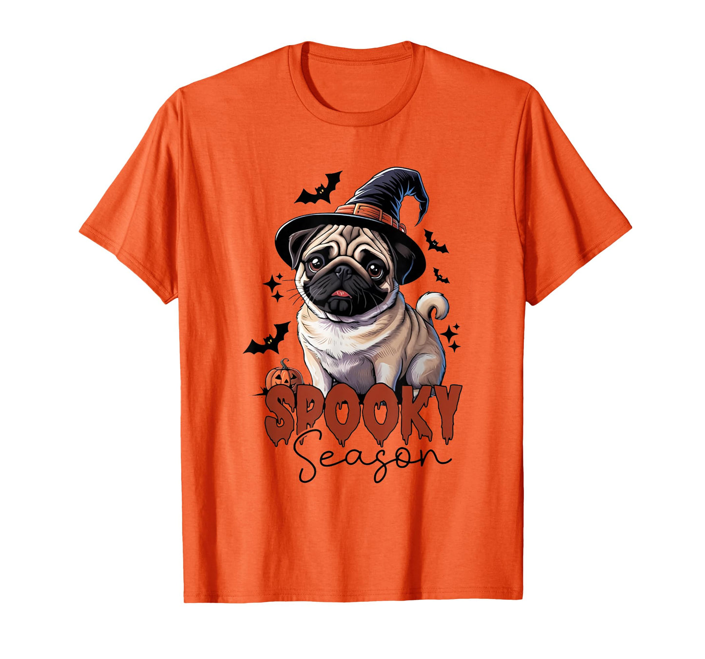 Spooky Season Pug Halloween Dog Lover Funny Spooky Pug T-Shirt