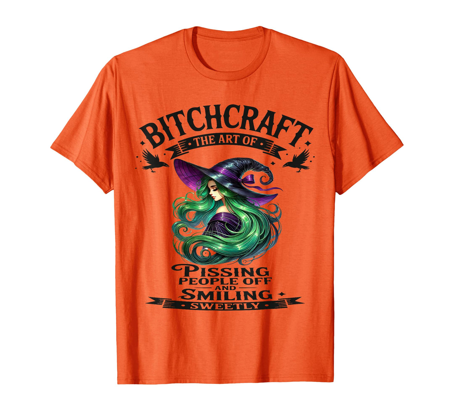 Halloween Vintage Witch Bitchcraft Gothic Pin Up Girl Sassy T-Shirt
