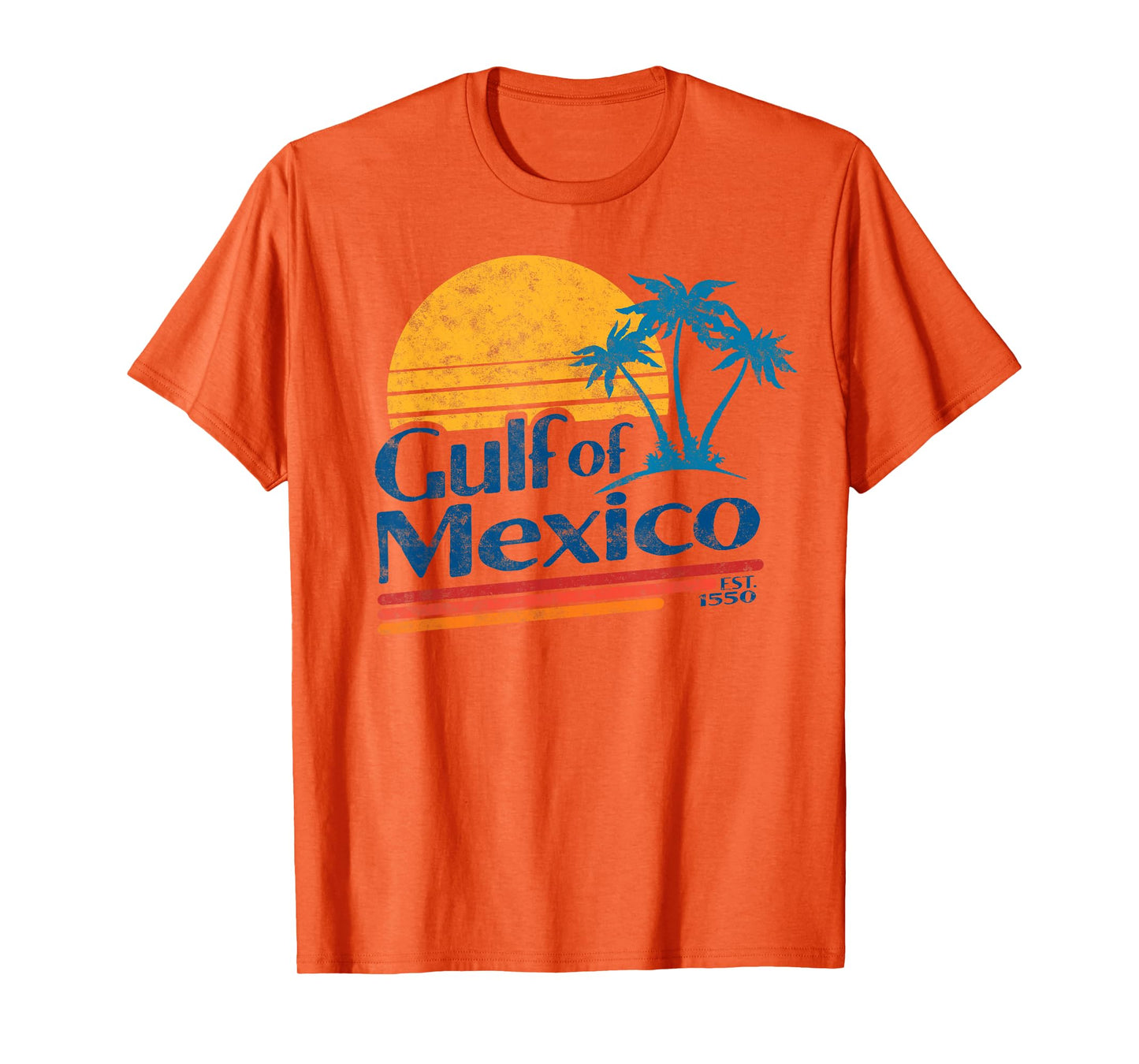 Gulf of Mexico Est. 1550 Retro Vintage T-Shirt