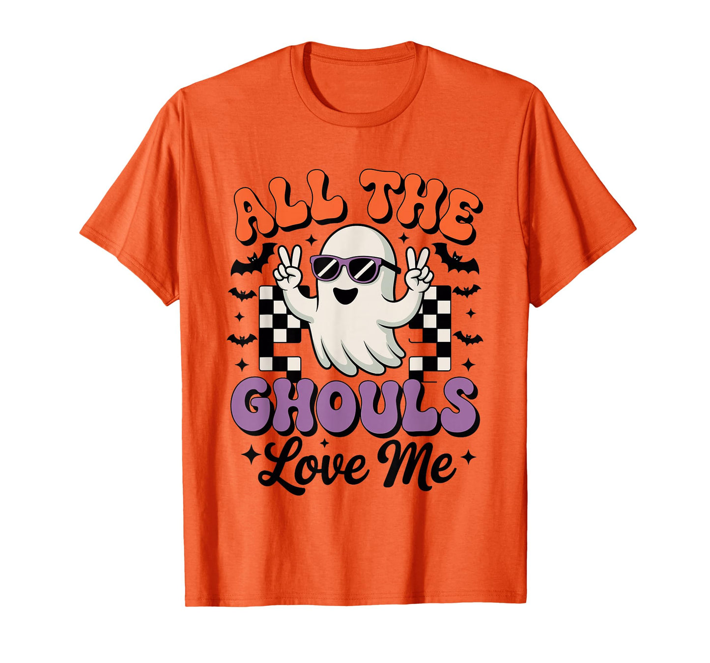 All The Ghouls Love Me Halloween Ghost Witches T-Shirt