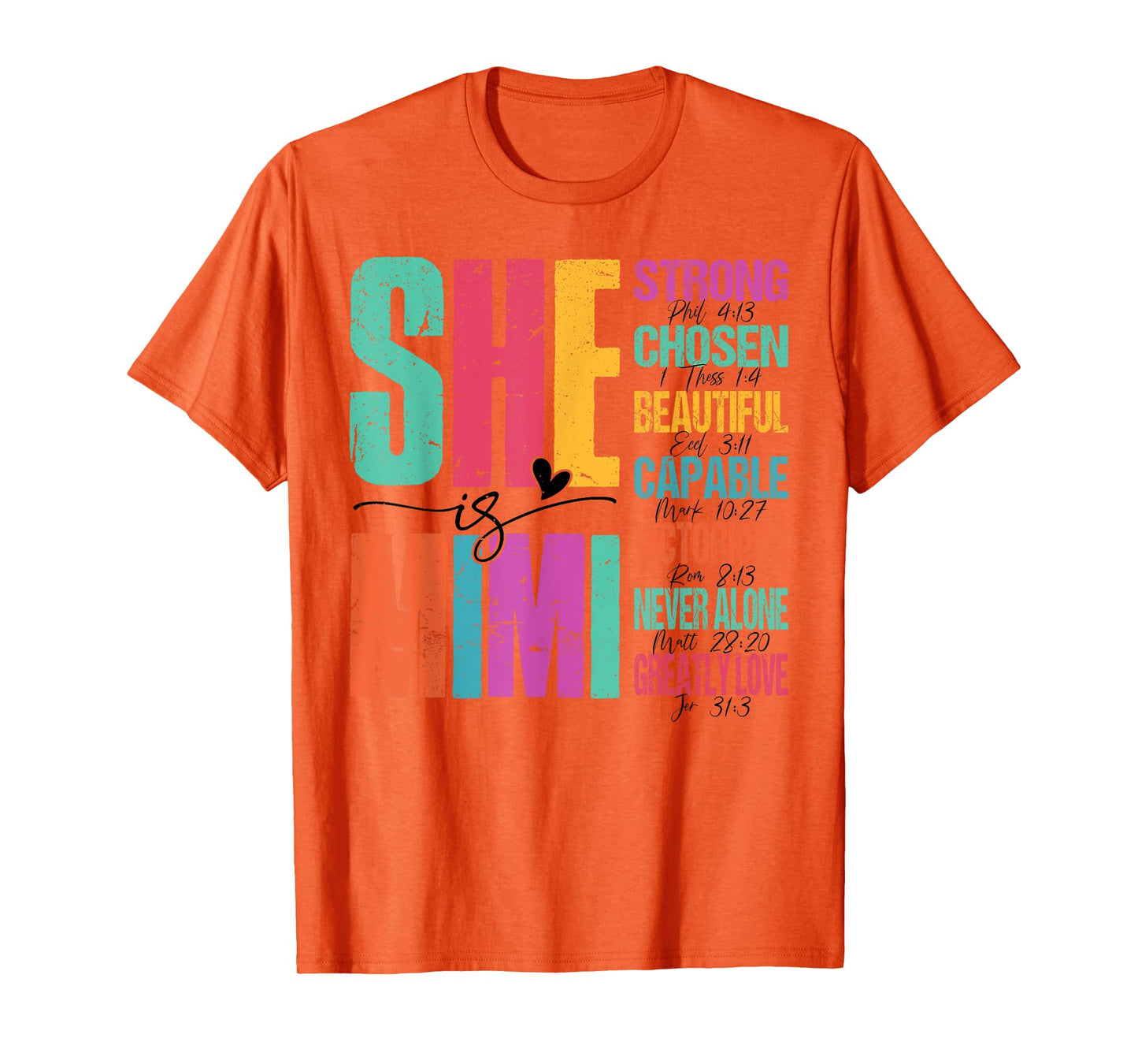 Retro She Is Mimi Christian Happy Mothers Day Women T-Shirt