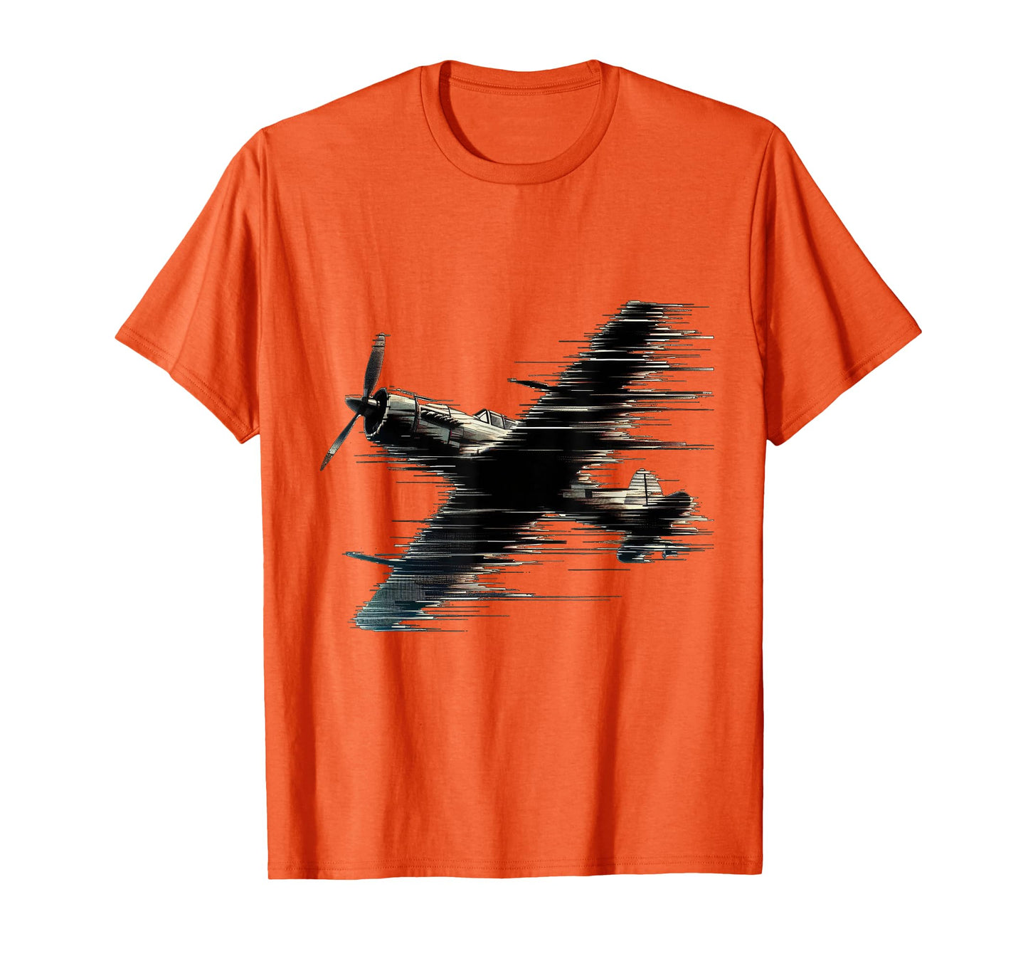 WW2 Airplane Noisy Jitter Vintage Aviation T-Shirt
