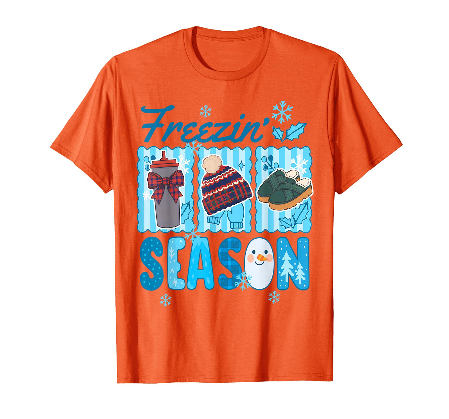 Winter Girl Winter Christmas Coquette Bow Freezin' Season T-Shirt