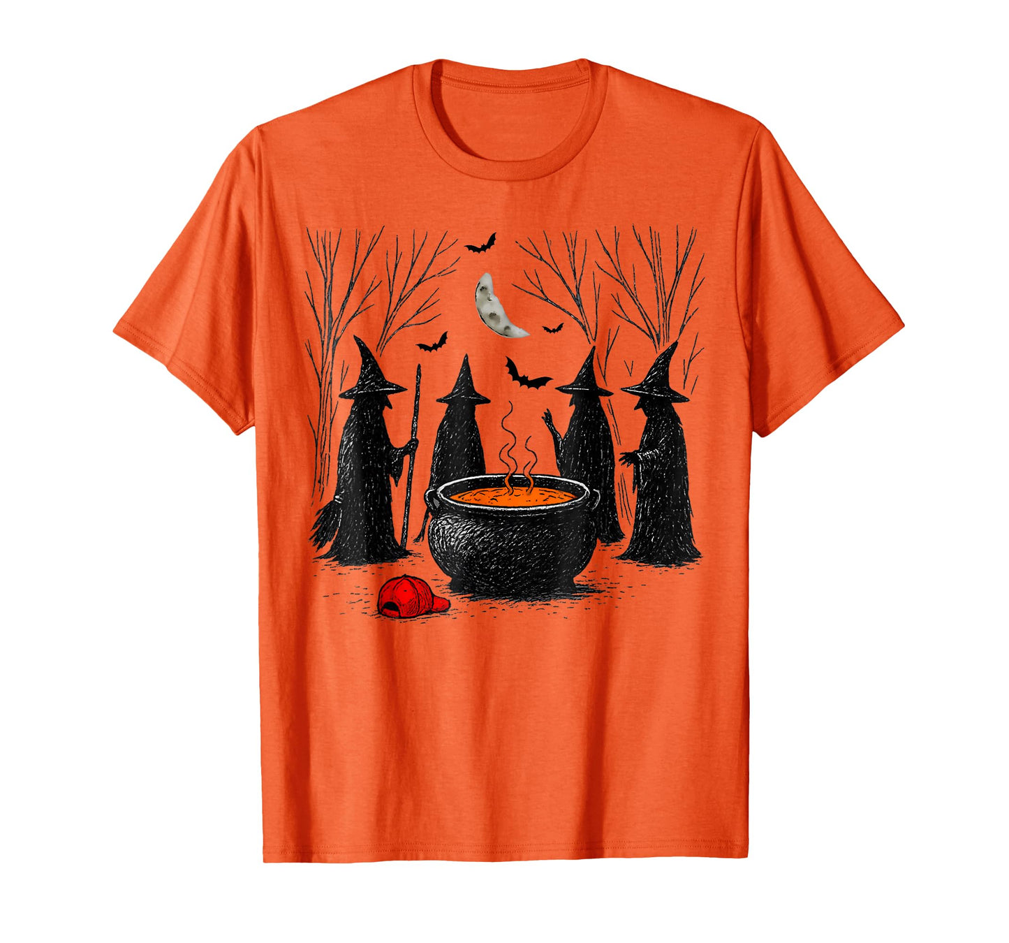 Halloween Witches Red Hat Cauldron, Human Rights, Feminist T-Shirt
