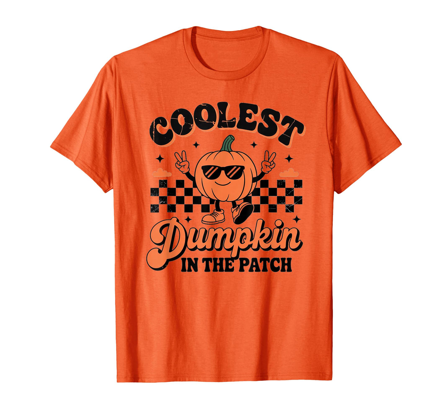 Groovy Coolest Pumpkin in The Patch Halloween for Kids Boys T-Shirt