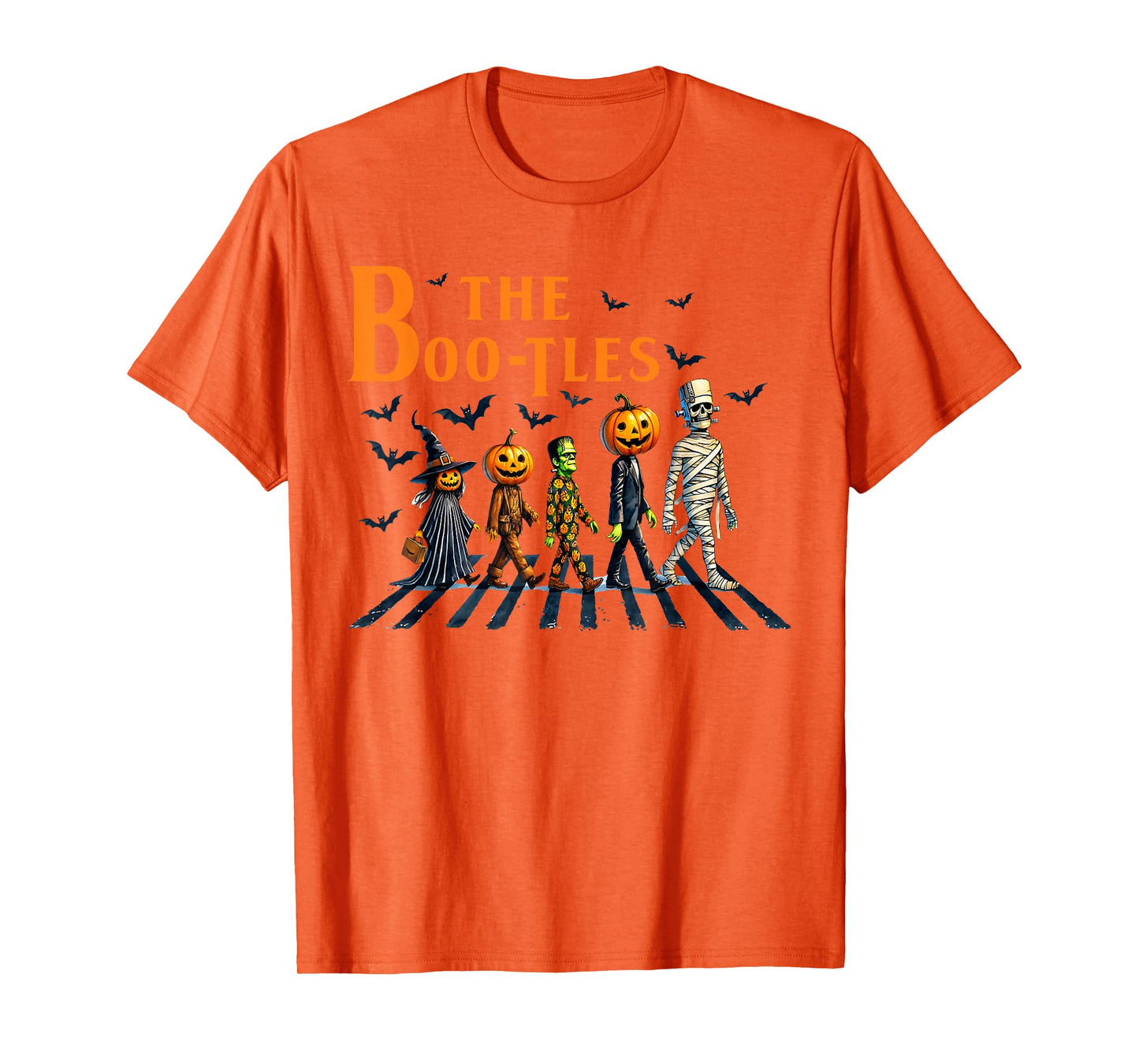 The Boo-Tles Scabby Road Halloween Pumpkin Mummy Witch T-Shirt