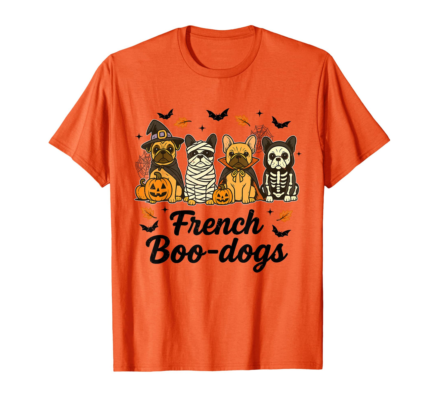French Boo-Dog Halloween Ghost French Bulldog Men Women Kids T-Shirt