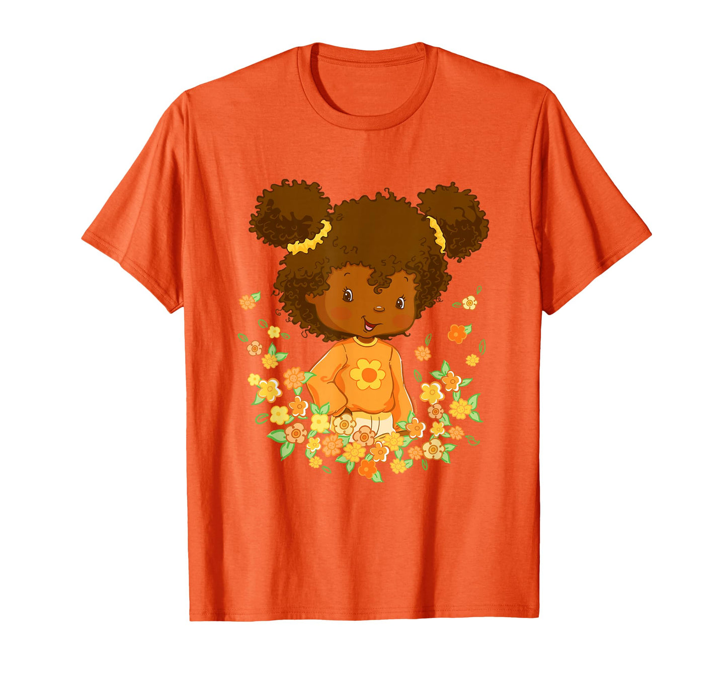 Strawberry Shortcake Orange Blossom Floral Big Chest Logo T-Shirt