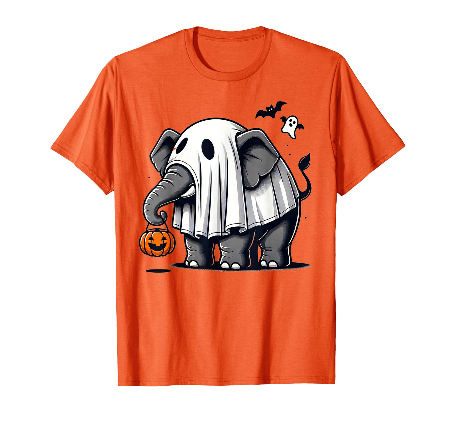 Funny Elephant Halloween Costume Ghost Trick Or Treat T-Shirt