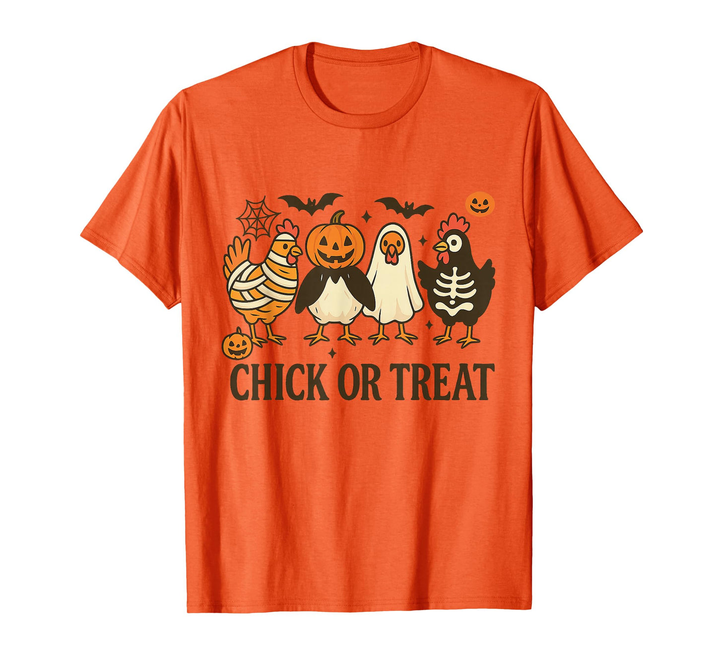 Chick Or Treat Halloween Ghost Witch Spooky Chicken T-Shirt