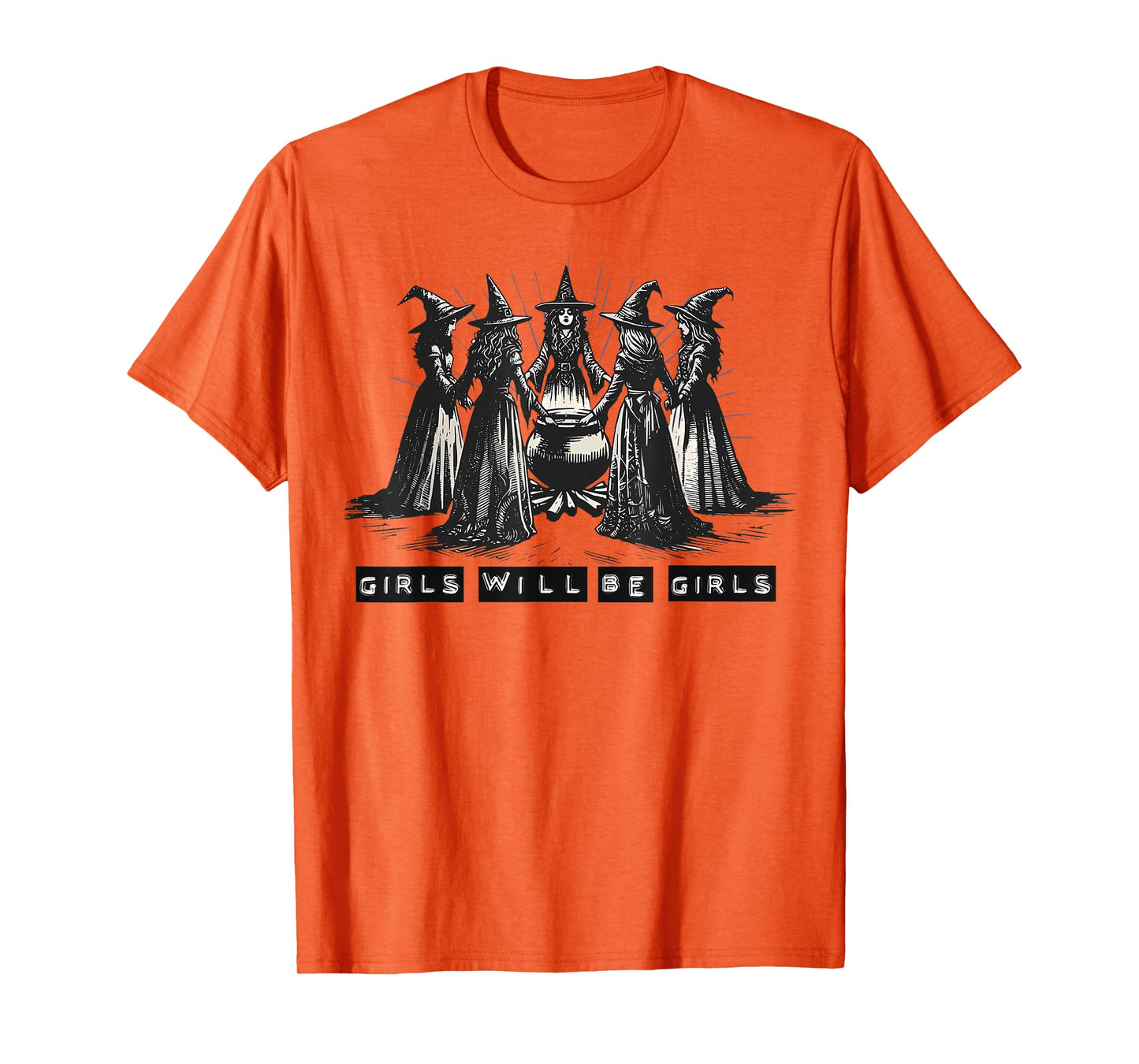 Halloween Spooky Witch Girl Will Be Girls Feminist Women T-Shirt