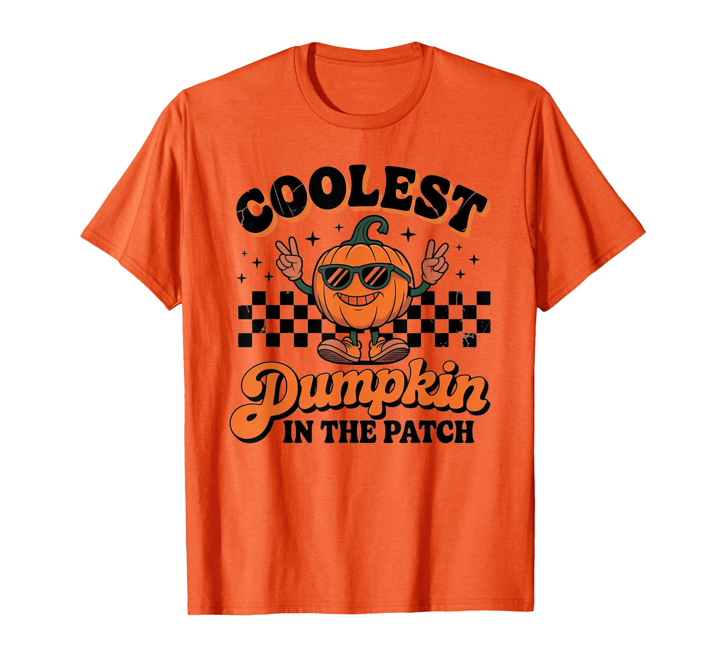 Groovy Coolest Pumpkin in The Patch Halloween for Kids Boys T-Shirt