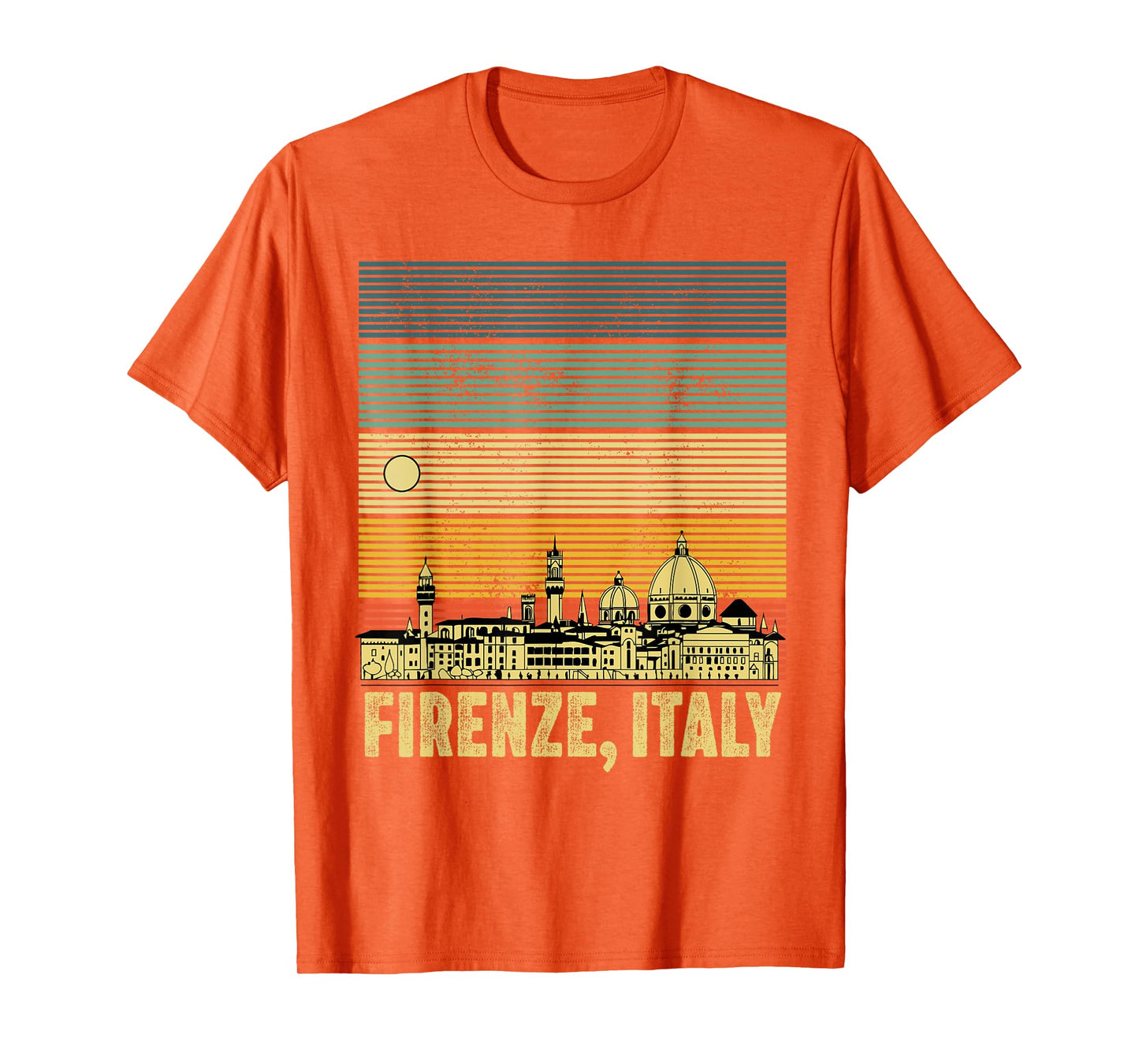 souvenirs from italy firenze Florence retro vintage skyline T-Shirt