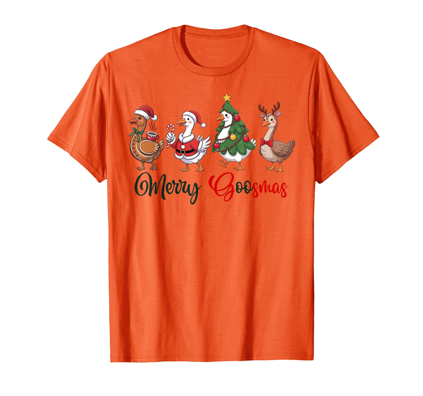 Funny Christmas Goose Merry Goosmas, Gingerbread Goose Kids T-Shirt