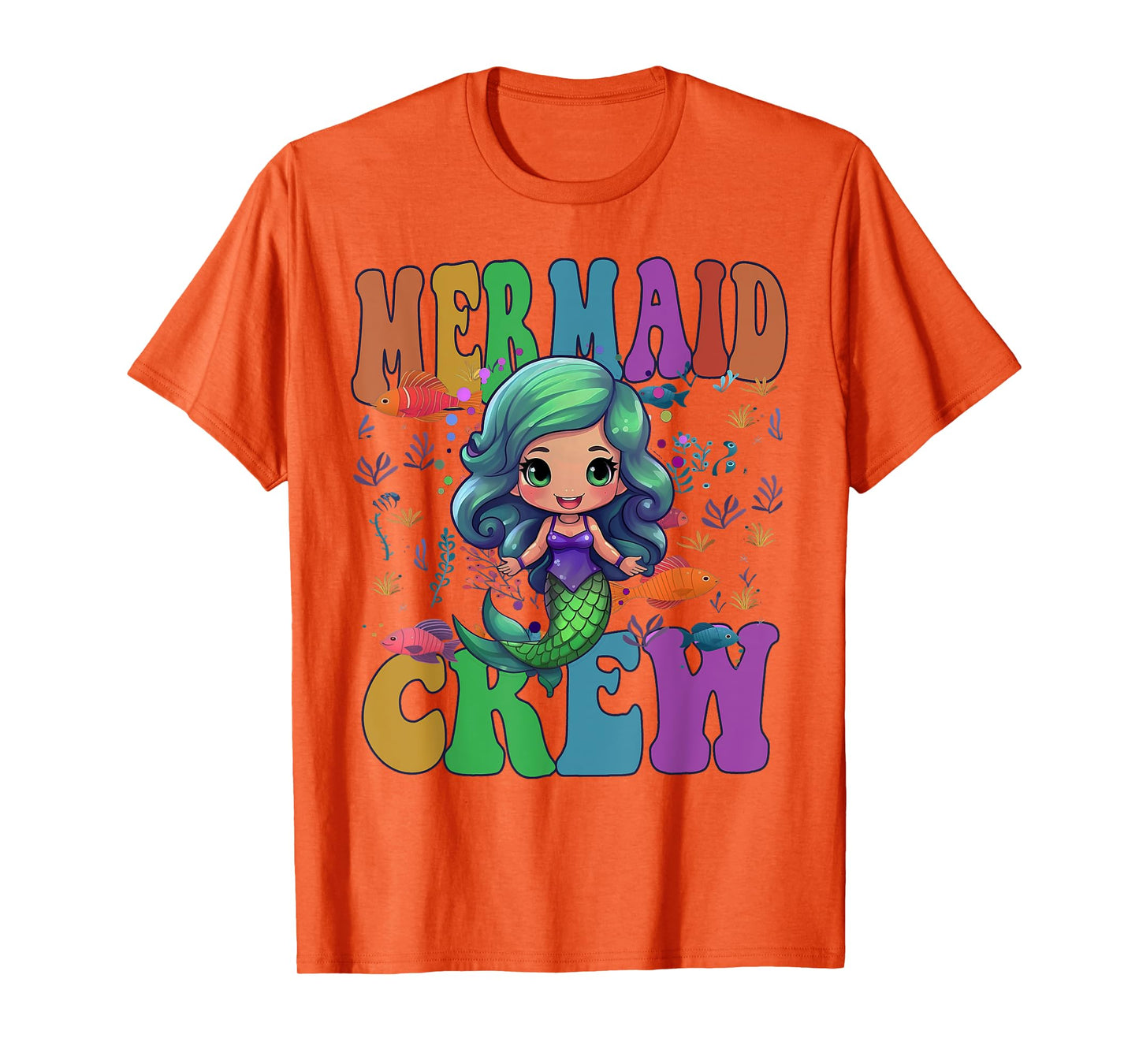 Kawaii MERMAID CREW Girl Summer Trip Kids Cruise Beach Vacay T-Shirt
