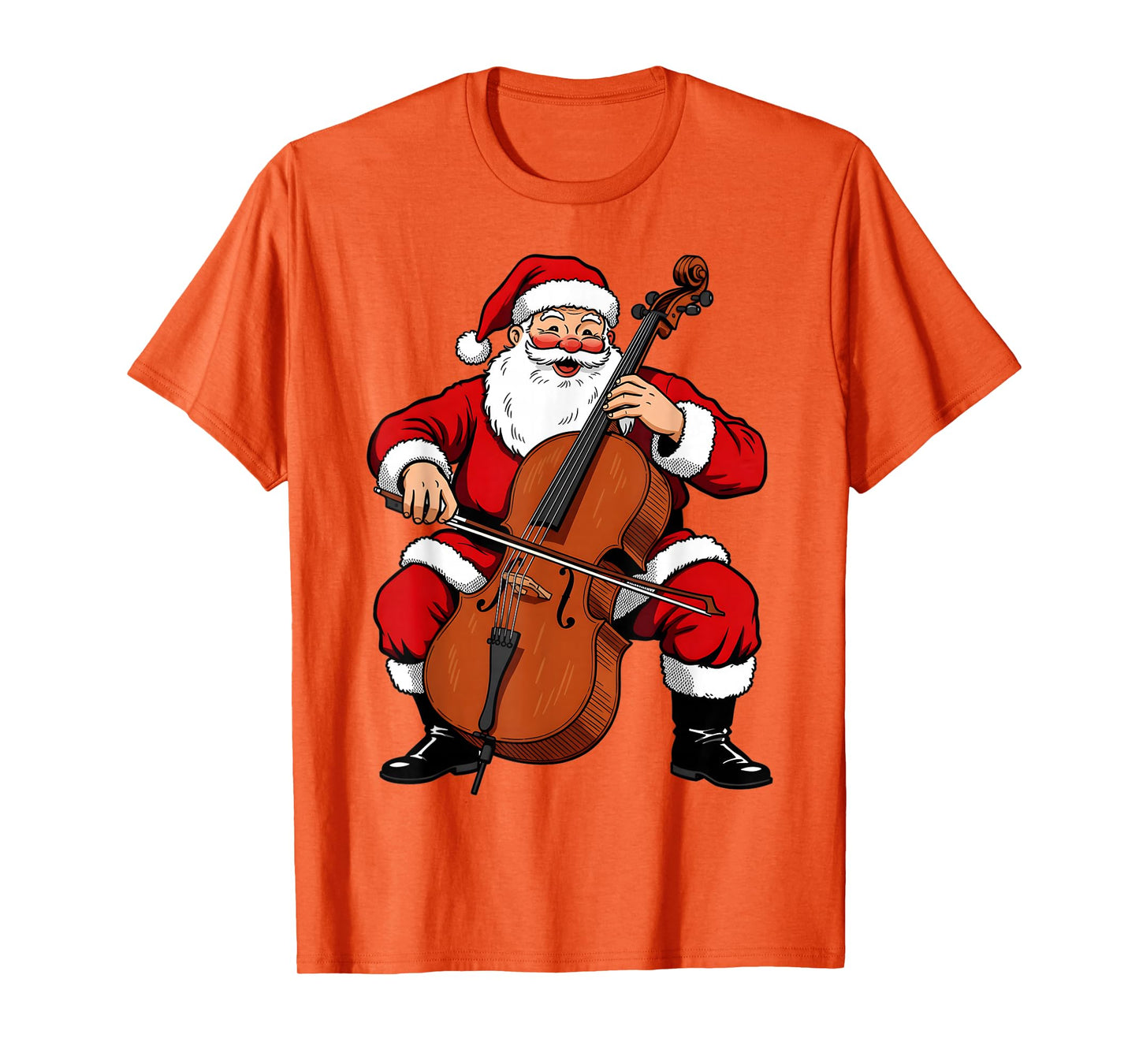 Christmas Cello Player Cute Santa Xmas Boys Cellist Men Kids T-Shirt