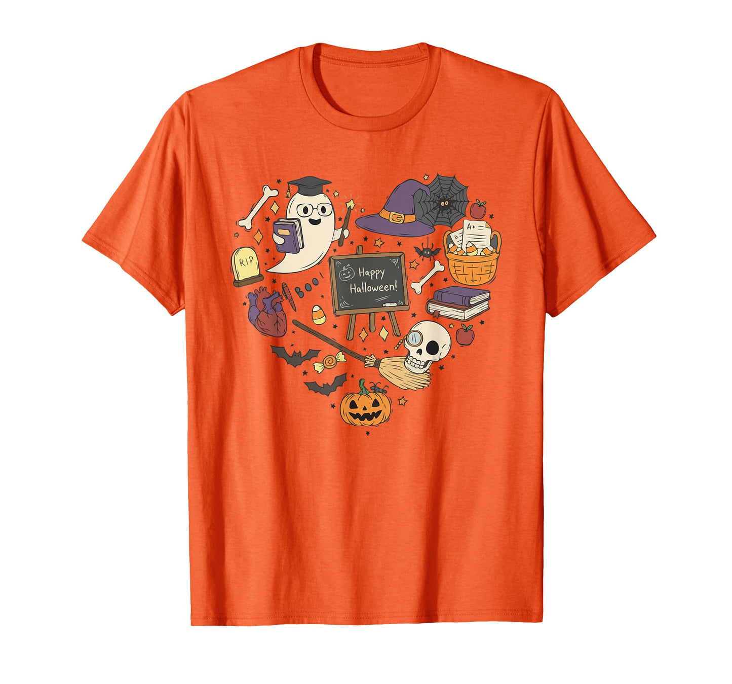 Happy Halloween Teacher Student Academic Spooky T-Shirt