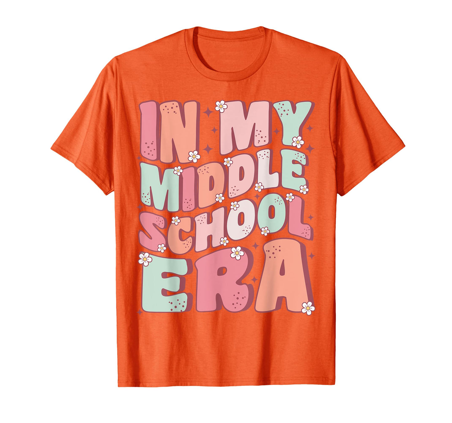 In My Middle School Era Cute Groovy First Day Back to School T-Shirt