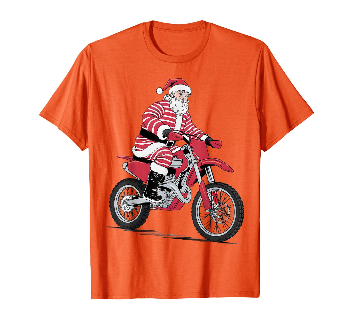 Christmas Dirt Bike Motocross Racing Enthusiasts Biker Santa T-Shirt