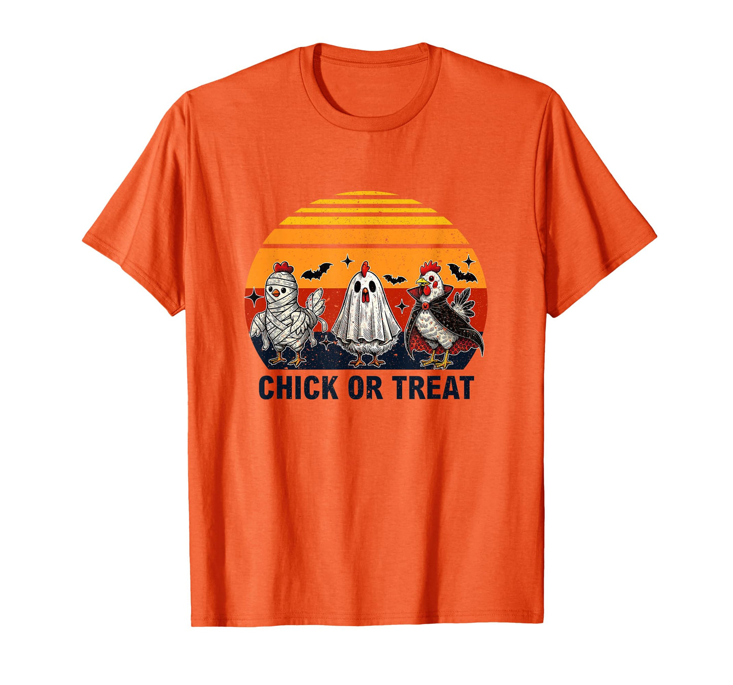 Chick Or Treat Halloween Pumpkin Ghost Spooky Funny Chicken T-Shirt