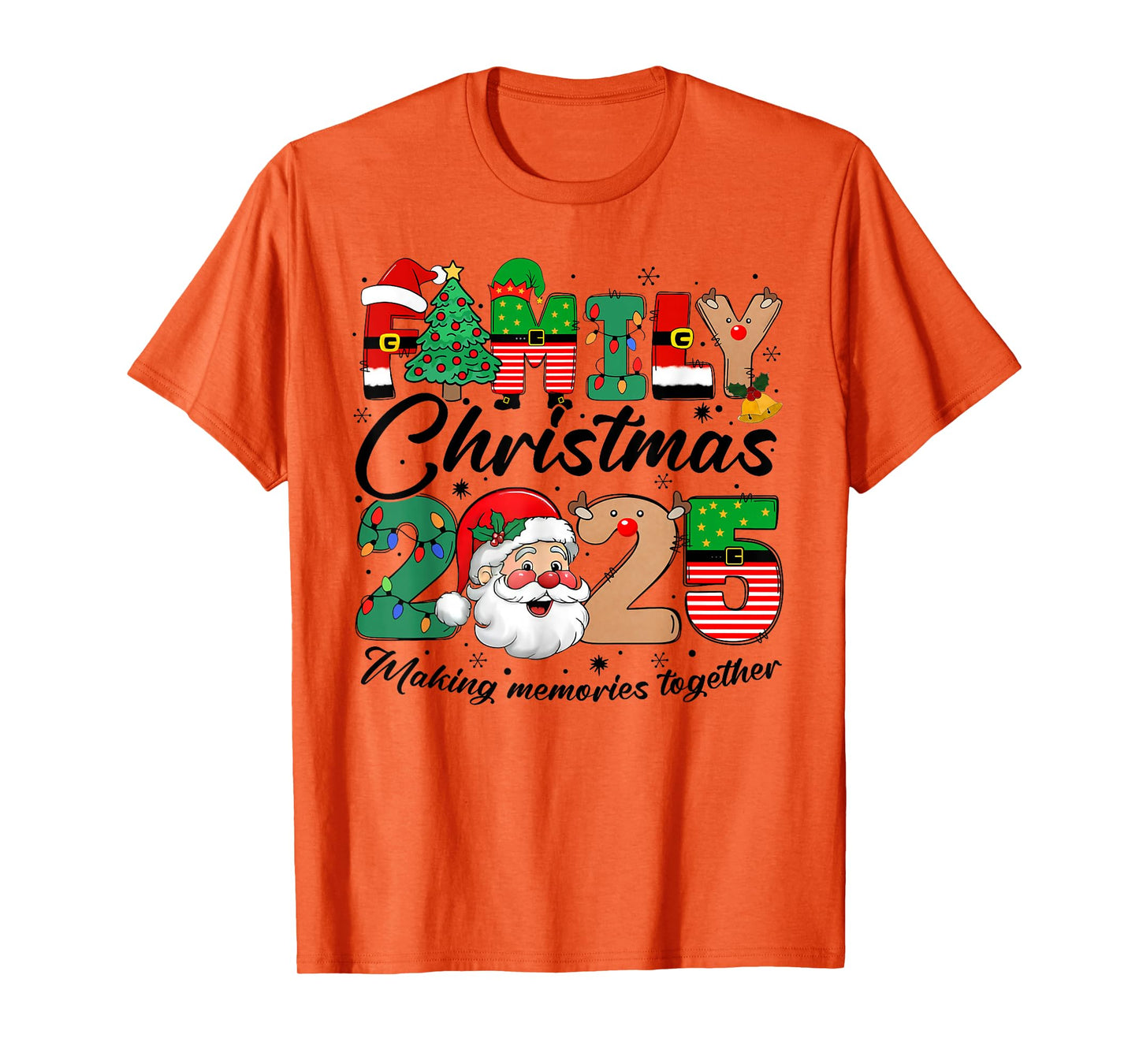 Family Christmas 2025 Santa Squad Xmas Tree Pajamas Holiday T-Shirt