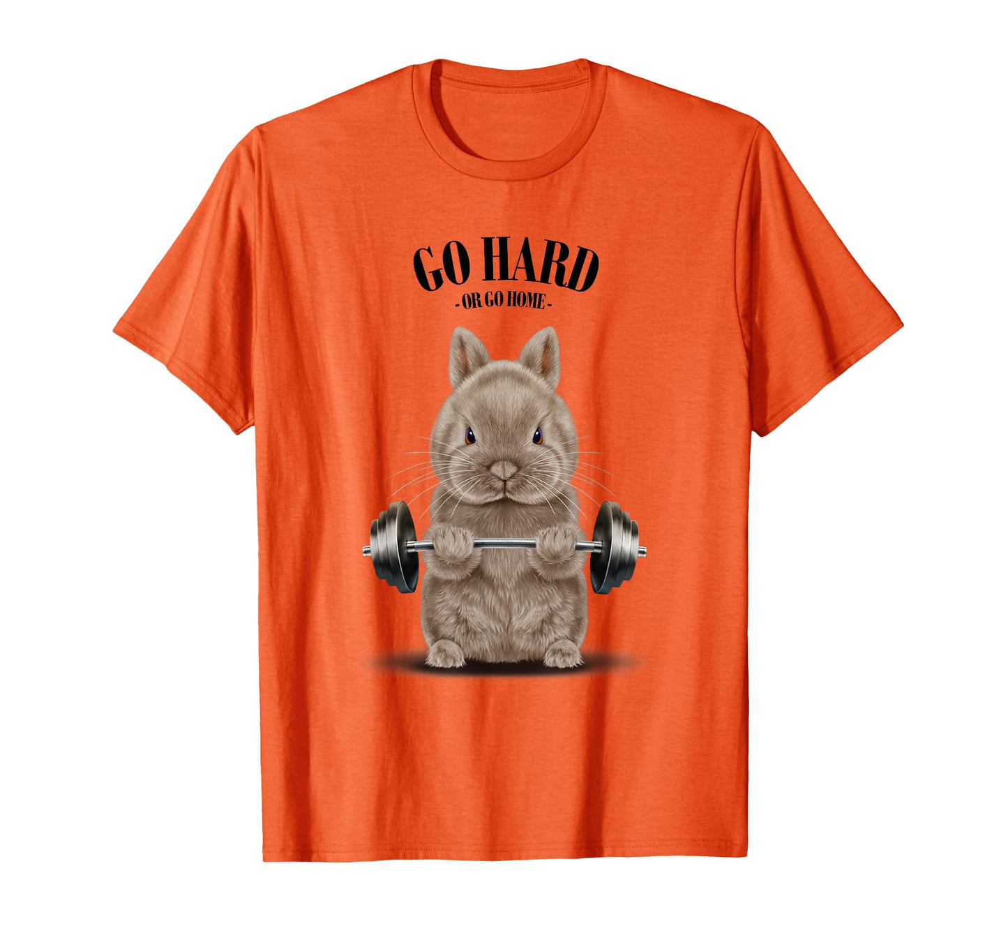 Beige Dwarf Rabbit Muscle Training Weightlifting Fitness T-Shirt