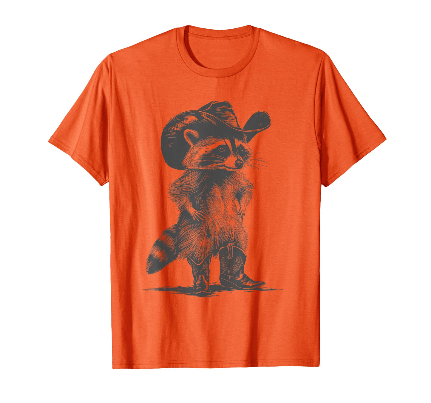 Vintage Raccoon Cowboy Cowgirl Trash Panda Western Country T-Shirt