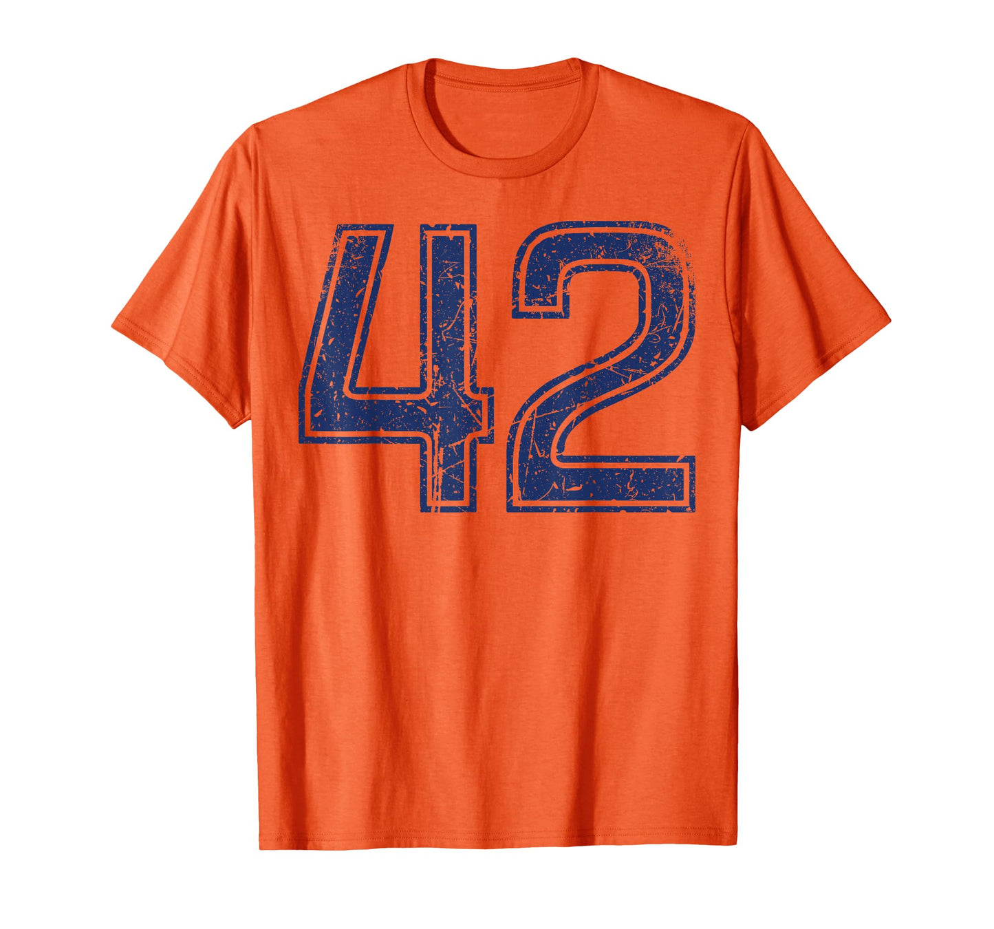 Vintage Blue Sports Team Number 42 T-Shirt