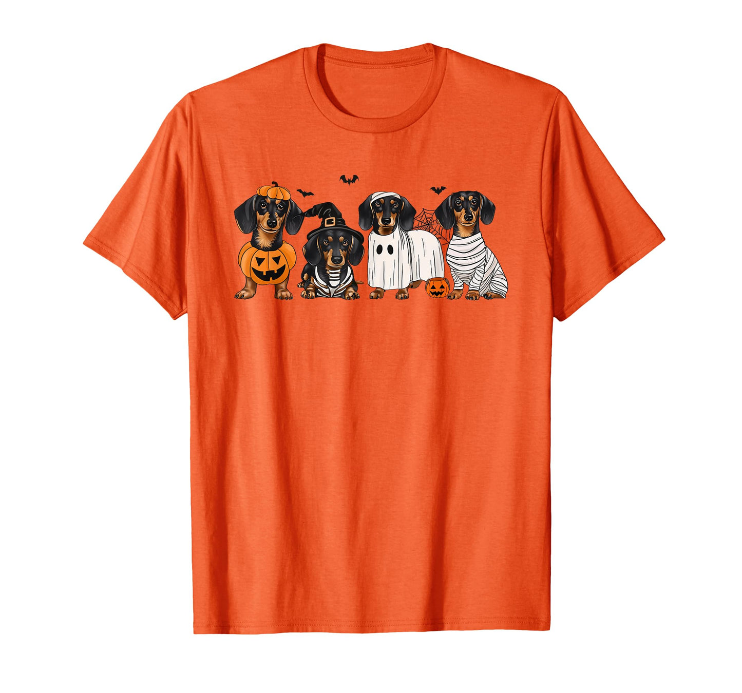 Weiner Dog Witch Happy Halloweenie Cute Halloween Dachshund T-Shirt