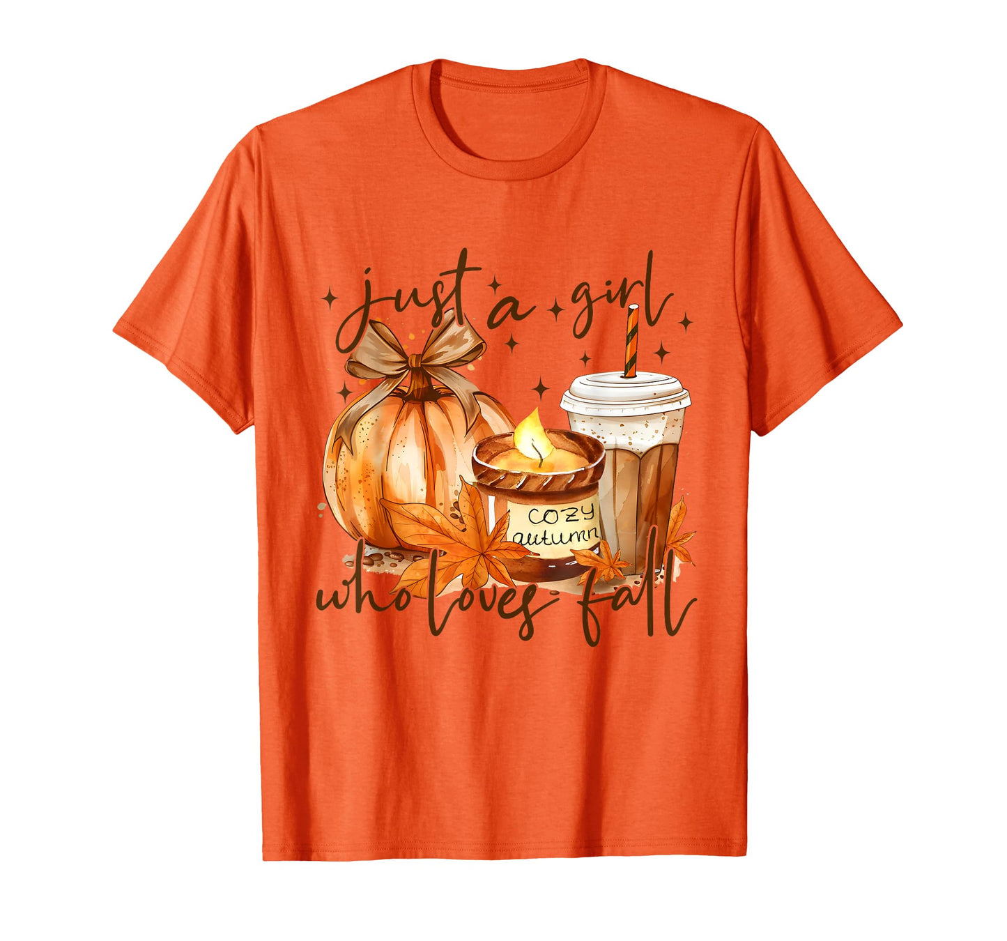 Just a Girl Who Loves Fall Pumpkin Spice Autumn T-Shirt