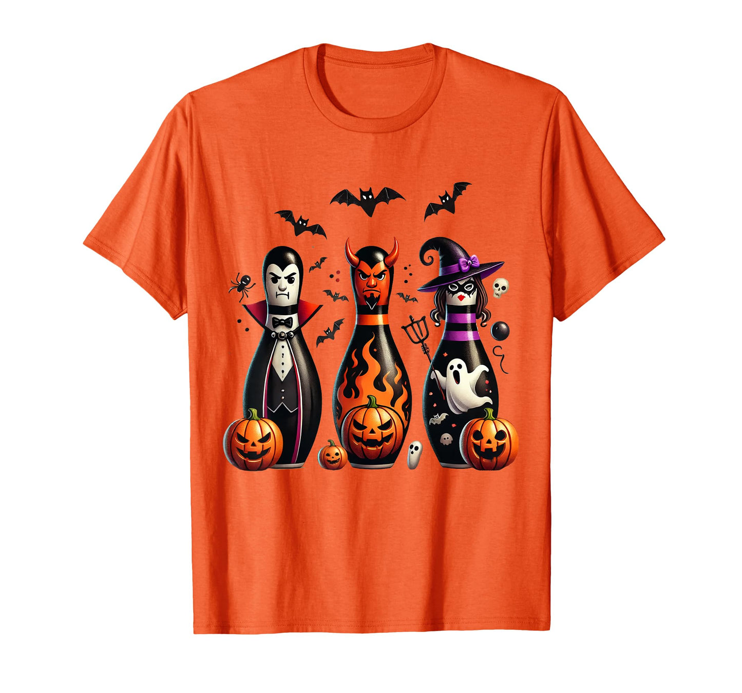 Funny Bowling Pins Halloween Spooky Costume 2 T-Shirt