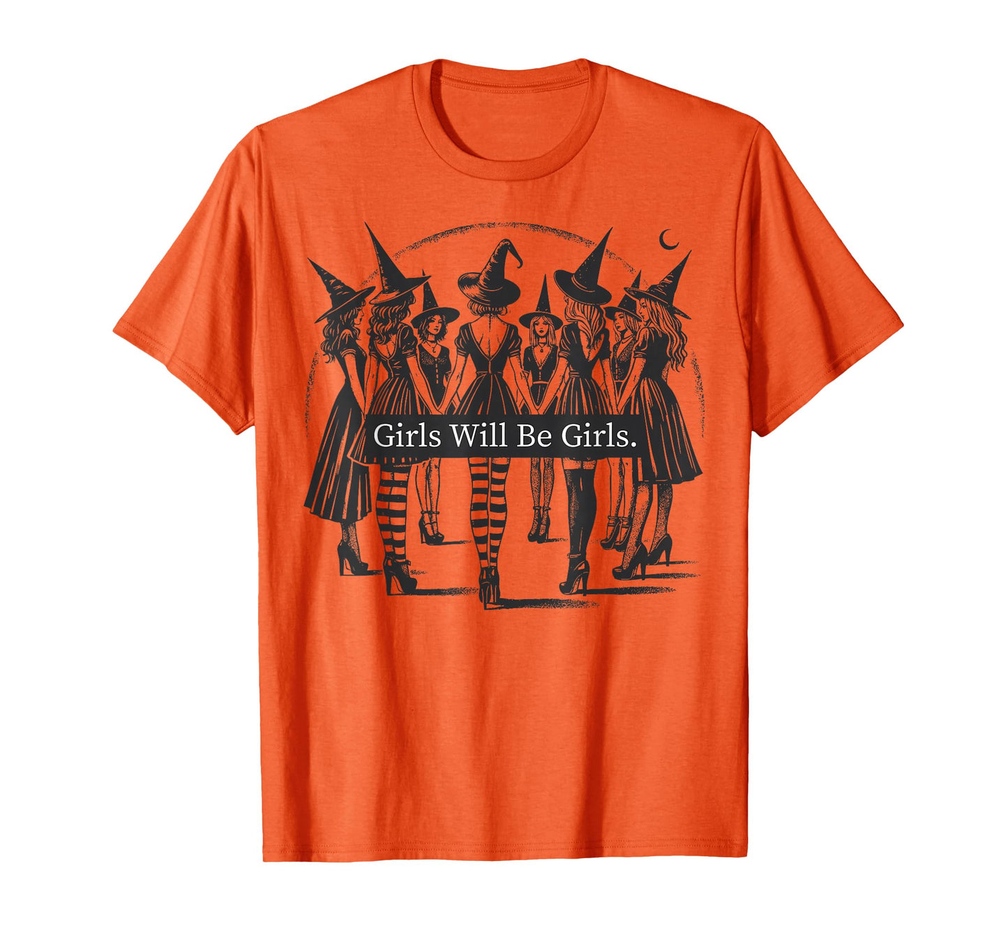 Halloween Spooky Witch Girl Will Be Girls Feminist Women T-Shirt