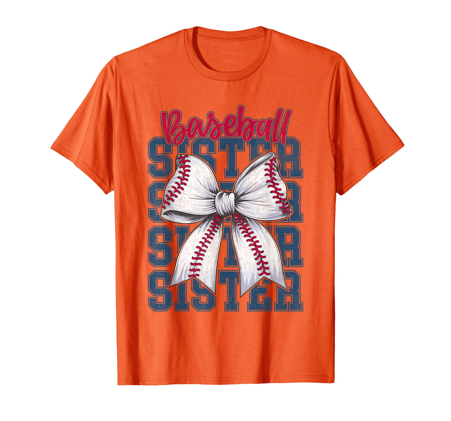 Baseball Sister Coquette Bow Biggest Fan Sport Lovers Girl T-Shirt