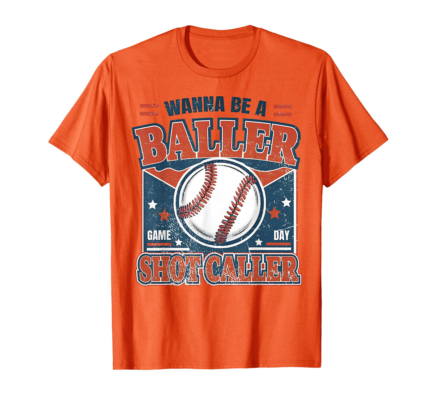 Wanna Be A Baller Shot Caller Retro Baseball T-Shirt