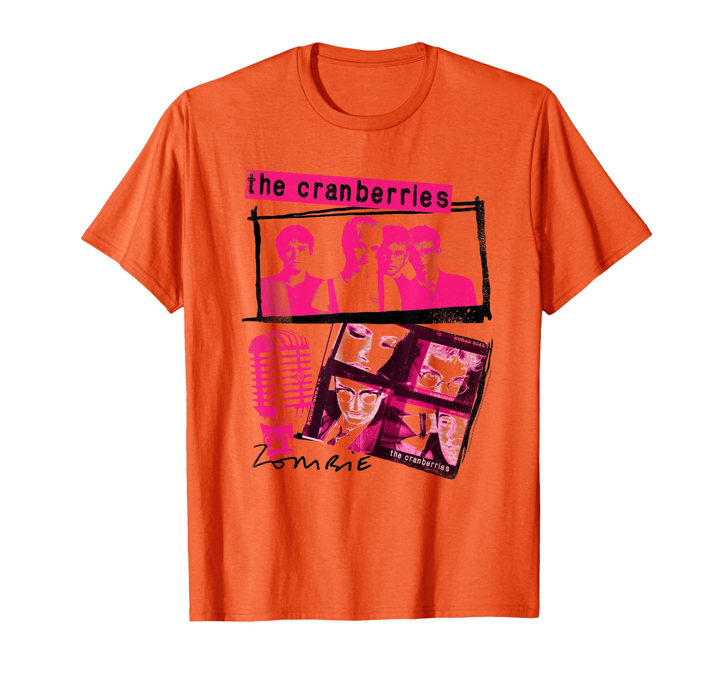 The Cranberries Pink and Black Collage Vintage Band T-Shirt
