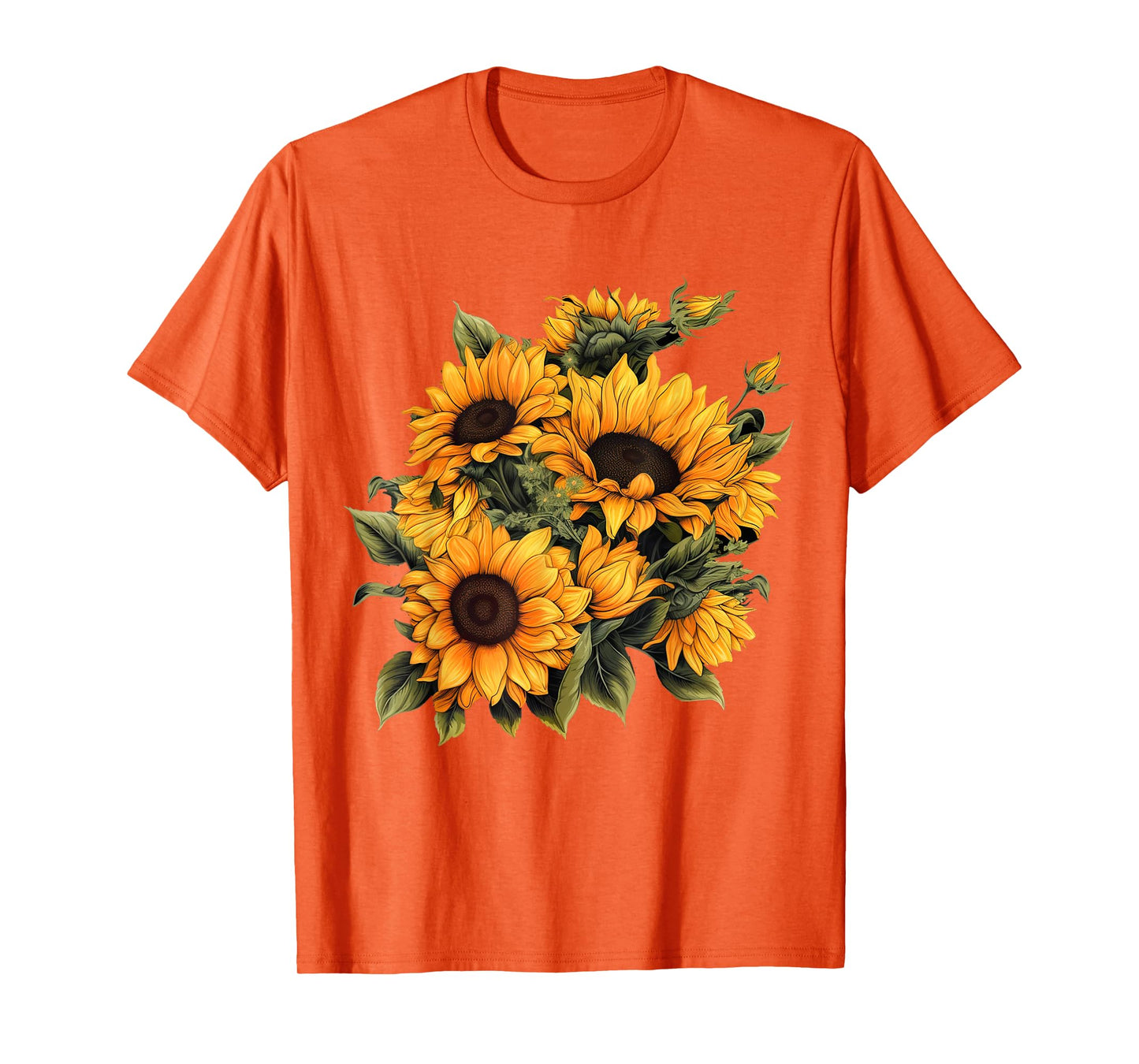 Yellow Sunflower Cute summer Sun flowers Floral Positivity T-Shirt